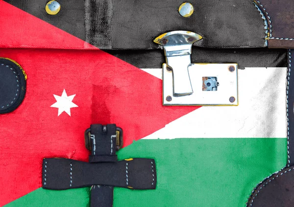 Jordan flag is on texture. Template. Coronavirus pandemic. Countries may be closed. Locks.