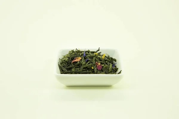 Ukrainian Tea Tea Emperor Choice Green Tea Cornflowers Rose Petals — Stock Photo, Image