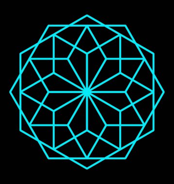 Örümcek ağı altıgen 'i. İş logosu. Tasarımcı için içerik. Yeni yıl fantezileri kar taneleri teması üzerine.