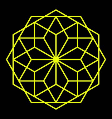 Örümcek ağı altıgen 'i. İş logosu. Tasarımcı için içerik. Yeni yıl fantezileri kar taneleri teması üzerine.