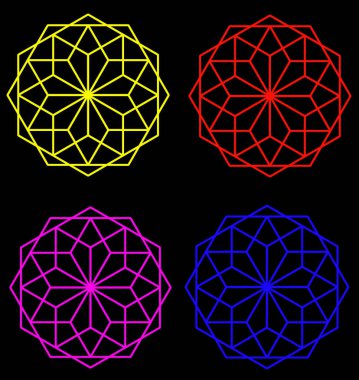 Örümcek ağı altıgen 'i. İş logosu. Tasarımcı için içerik. Yeni yıl fantezileri kar taneleri teması üzerine.