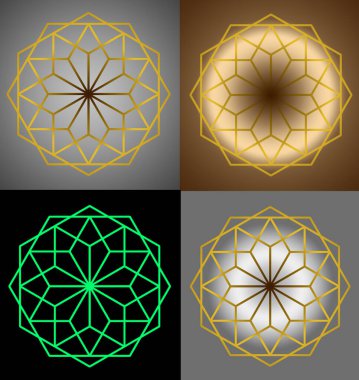 Örümcek ağı altıgen 'i. İş logosu. Tasarımcı için içerik. Yeni yıl fantezileri kar taneleri teması üzerine.