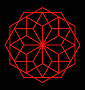 Örümcek ağı altıgen 'i. İş logosu. Tasarımcı için içerik. Yeni yıl fantezileri kar taneleri teması üzerine.