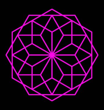 Örümcek ağı altıgen 'i. İş logosu. Tasarımcı için içerik. Yeni yıl fantezileri kar taneleri teması üzerine.