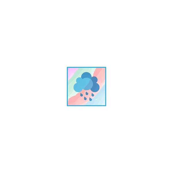 雨雲のロゴアイコンのコンセプトイラスト — ストックベクタ