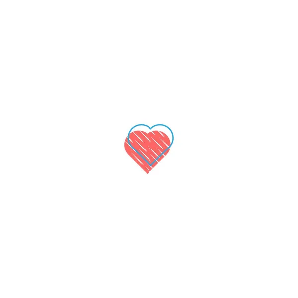Logo Miłości Ikona Ilustracja Szablon — Wektor stockowy