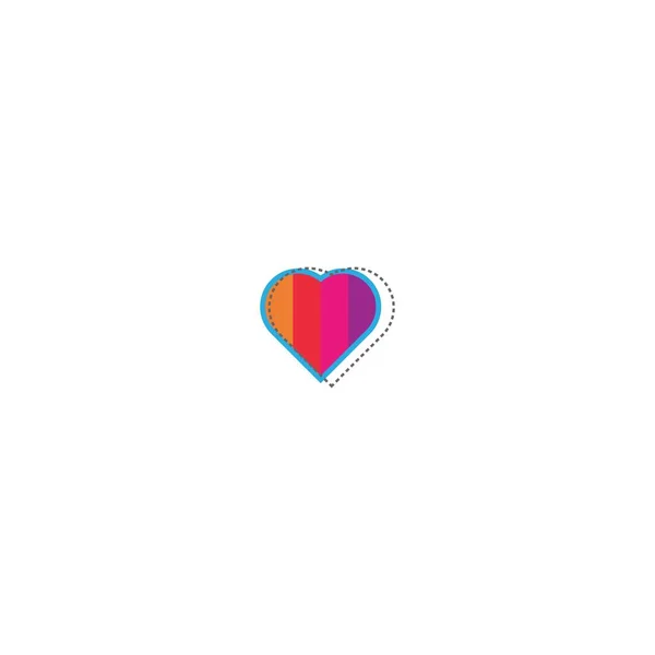 Modelo Ilustração Ícone Logotipo Amor —  Vetores de Stock