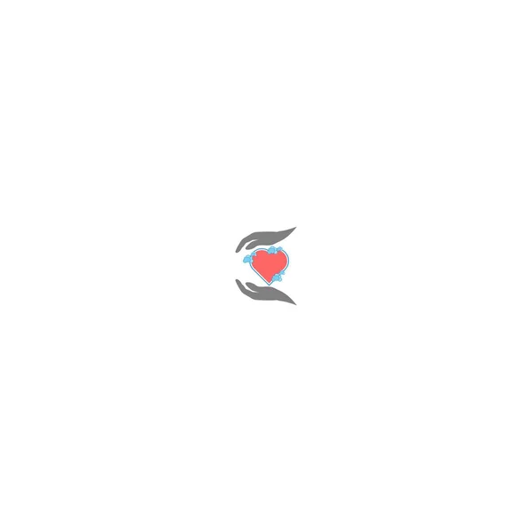 Love Community Care Logo Icon Illustration — 스톡 벡터