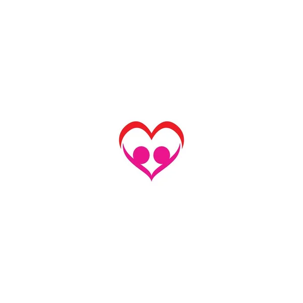 Love Community Care Logo Icon Illustration — 스톡 벡터