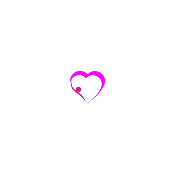 Amour Soins Communautaires Logo Icône Illustration — Image vectorielle