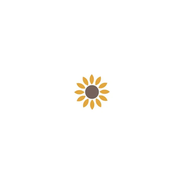 Güneş Çiçeği Logo Konsepti Çizimi — Stok Vektör