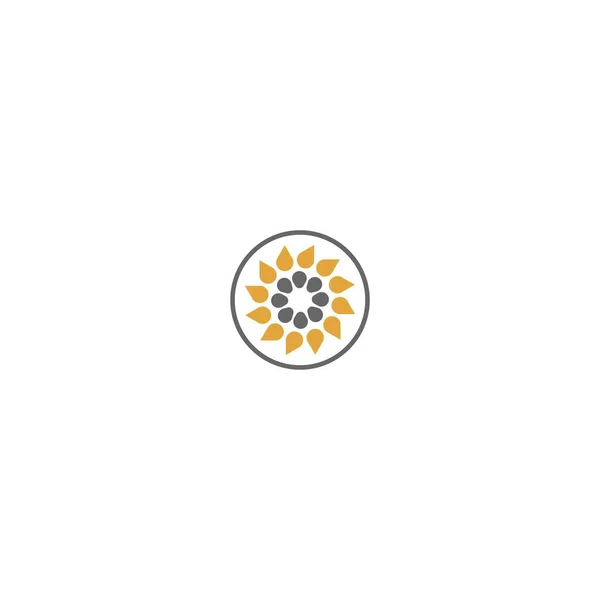 Ілюстрація Концепції Логотипу Сонячної Квітки — стоковий вектор