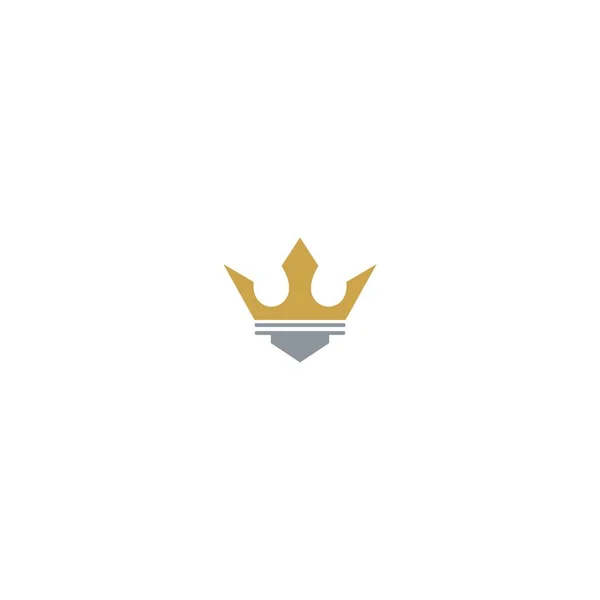 Crown Concept Logo Icona Design Template — Vettoriale Stock