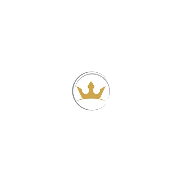 Crown Concept Logo Icona Design Template — Vettoriale Stock