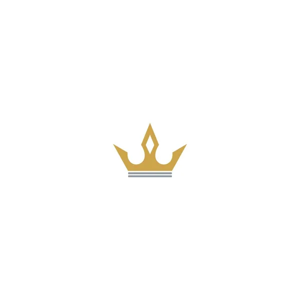 Crown Concept Logo Icona Design Template — Vettoriale Stock