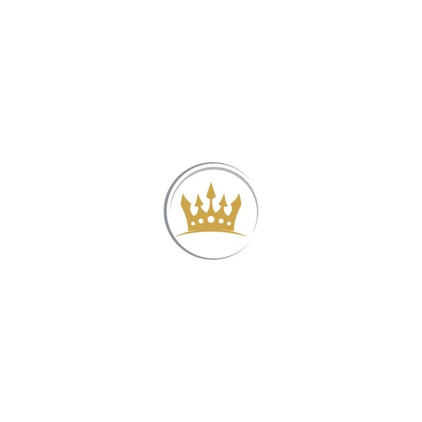 Crown Concept Logo Icona Design Template — Vettoriale Stock