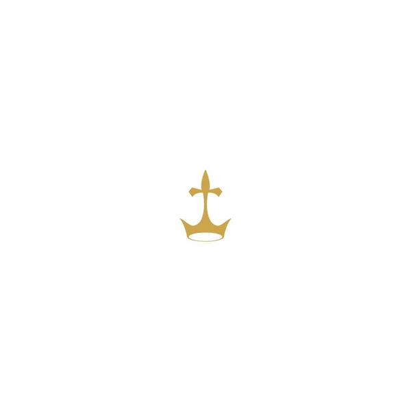 Crown Concept Logo Icona Design Template — Vettoriale Stock