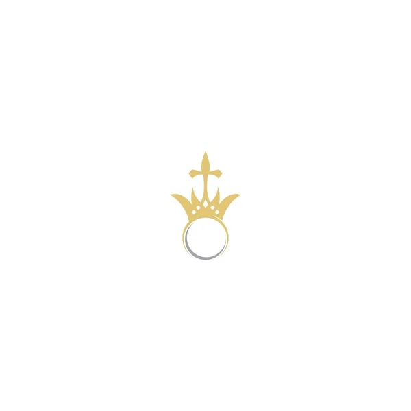 Crown Concept Logo Icon Design Template — Stock Vector