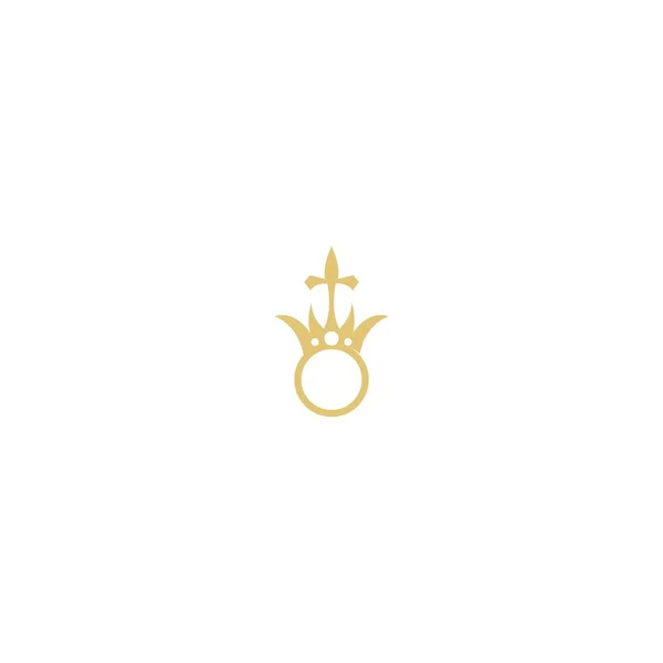 Crown Concept Logotyp Ikon Design Mall — Stock vektor