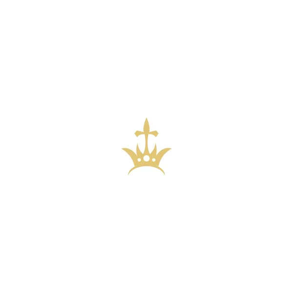 Crown Concept Logo Icona Design Template — Vettoriale Stock
