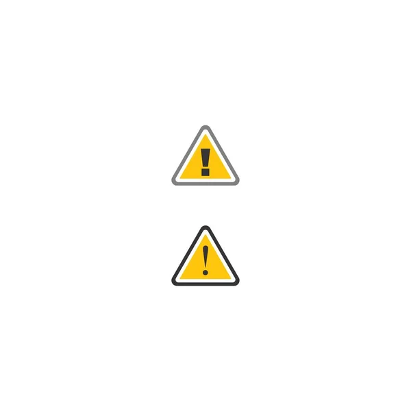 Avertissement Logo Interdiction Point Exclamation Attention Icône Modèle Illustration — Image vectorielle