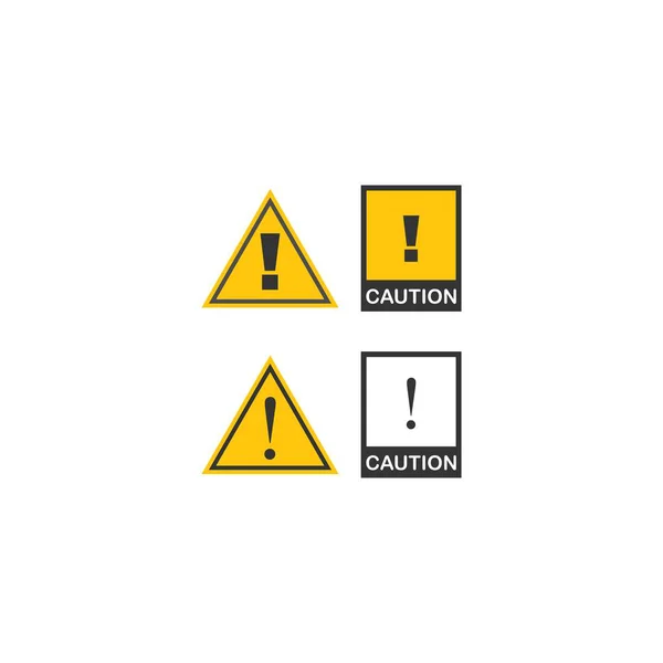 Logotipo Advertencia Prohibición Signo Exclamación Cuidado Icono Plantilla Ilustración — Vector de stock