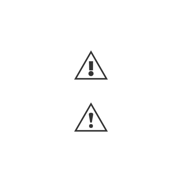 Logo Avvertimento Proibizione Punto Esclamativo Attenzione Icona Modello Illustrazione — Vettoriale Stock