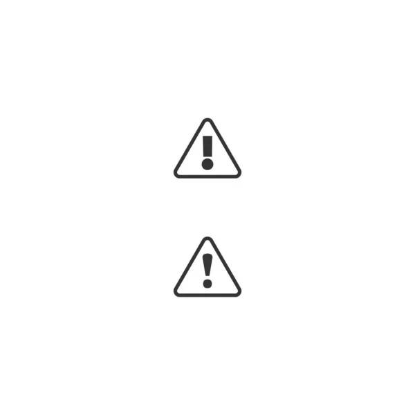 Logo Avvertimento Proibizione Punto Esclamativo Attenzione Icona Modello Illustrazione — Vettoriale Stock