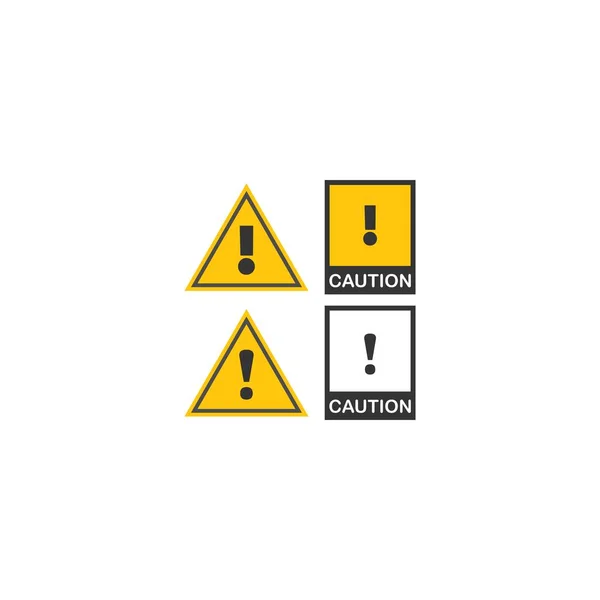 Warning Logo Prohibition Exclamation Mark Beware Icon Template Illustration — Διανυσματικό Αρχείο