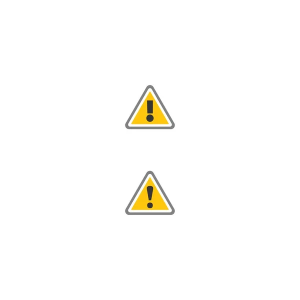 Warning Logo Prohibition Exclamation Mark Beware Icon Template Illustration — Stockvector