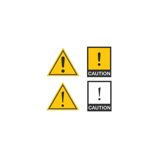 Warning Logo Prohibition Exclamation Mark Beware Icon Template Illustration — Διανυσματικό Αρχείο