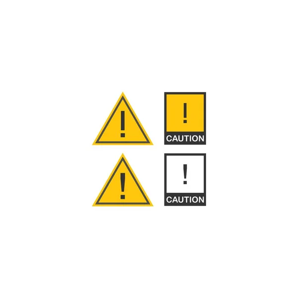 Warning Logo Prohibition Exclamation Mark Beware Icon Template Illustration — 스톡 벡터