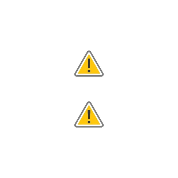 Warning Logo Prohibition Exclamation Mark Beware Icon Template Illustration — 스톡 벡터