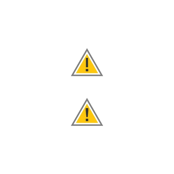 Warning Logo Prohibition Exclamation Mark Beware Icon Template Illustration — ストックベクタ