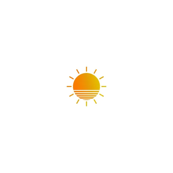 Sun Logo Icon Template Illustration — Stok Vektör