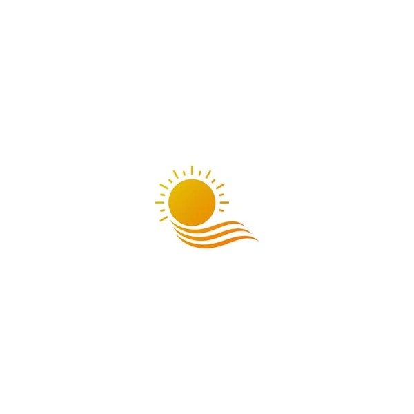 Illustrazione Modello Icona Logo Sun — Vettoriale Stock