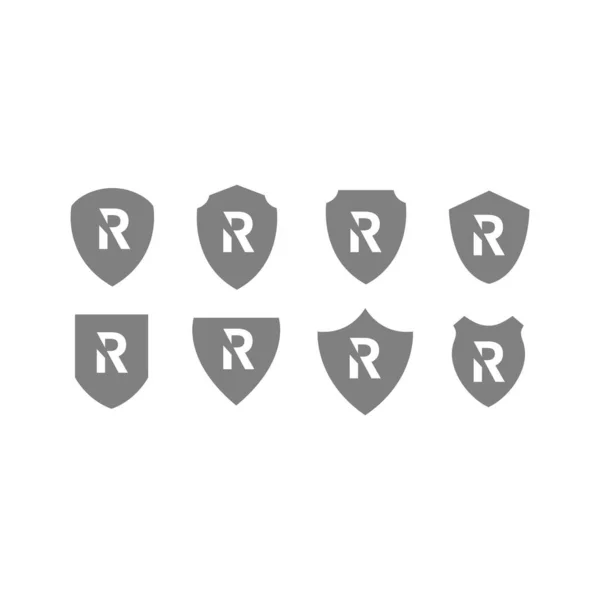 Letter Shield Logo Icon Template — Stockvektor