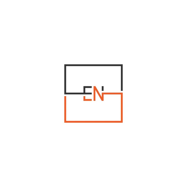 Logo Lettres Concept Conception Noir Orange Couleurs — Image vectorielle