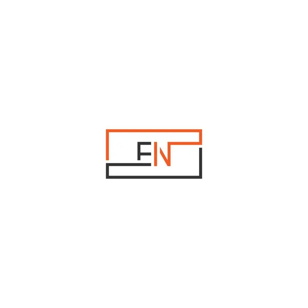 Logo Lettres Concept Conception Noir Orange Couleurs — Image vectorielle