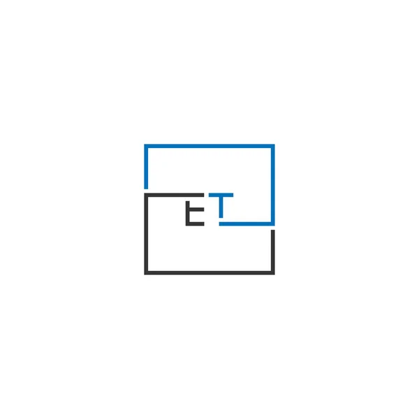 Logo Lettres Concept Conception Noir Bleu — Image vectorielle