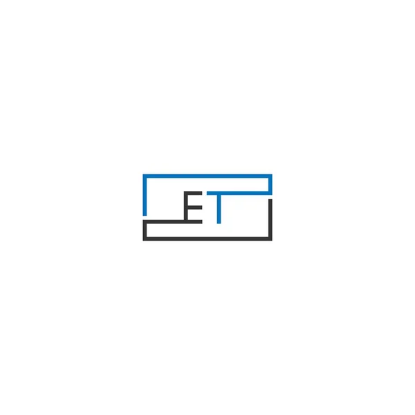 Logotipo Letras Conceito Design Cores Preto Azul — Vetor de Stock