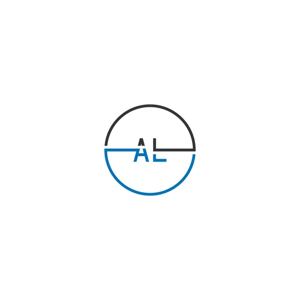 Λογότυπο Γράμμα Σχεδιασμό Έννοια Μαύρο Και Μπλε Χρώμα — Διανυσματικό Αρχείο
