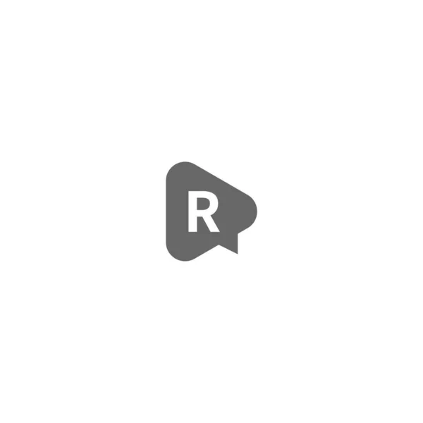 字母R图标平面设计概念说明 — 图库矢量图片