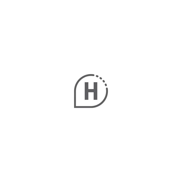 字母H图标平面设计概念插图 — 图库矢量图片