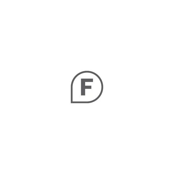 字母F图标平面设计概念插图 — 图库矢量图片