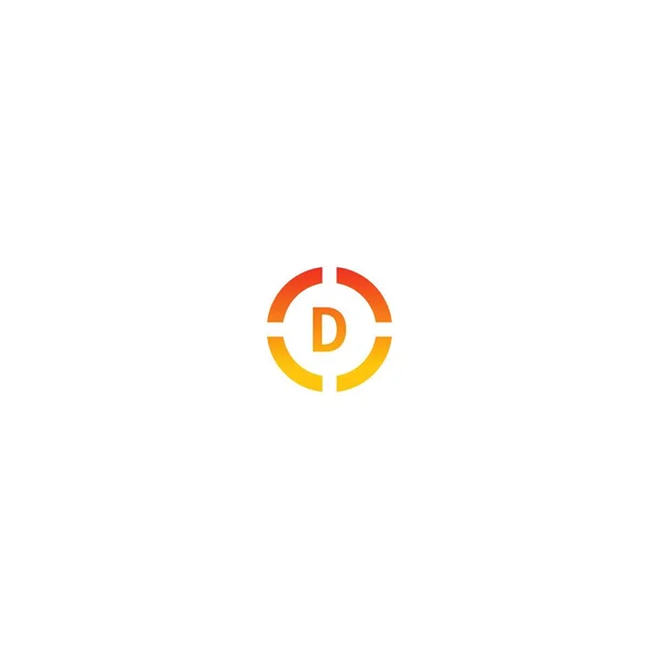 Kreis Logo Buchstabe Design Konzept Farbverläufen Illustration — Stockvektor