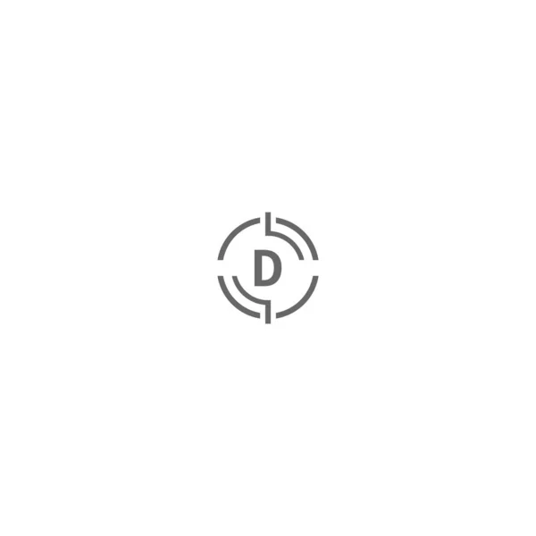 Moderne Kreis Erschossen Minimalistischen Logo Brief Kreatives Design Konzept — Stockvektor