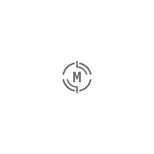 Modern Cirkel Shot Minimalistisch Logo Letter Creatief Ontwerp Concept — Stockvector