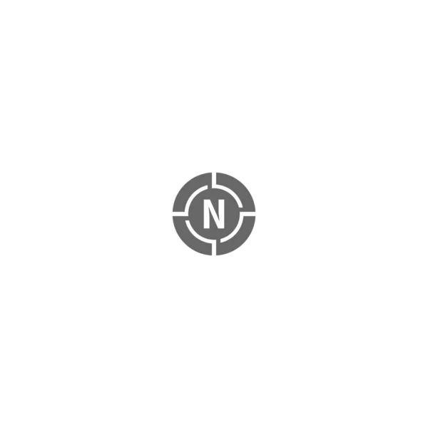 Moderne Cercle Tourné Minimaliste Logo Lettre Concept Conception Créative — Image vectorielle