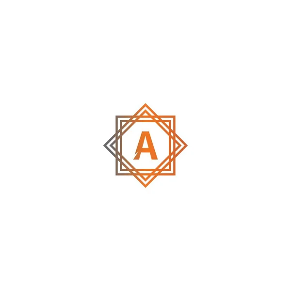 Négyzet Logó Betűk Design Koncepció Fekete Narancs Színű Illusztráció — Stock Vector